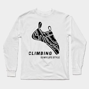 Climbing is my lifestyle - black Long Sleeve T-Shirt